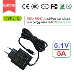 KIT-4E(256)  Raspberry Pi 5 (4GB RAM) KIT LCD 3.5 Inch MicroSD 256GB - Complete SET SIAP PAKAI